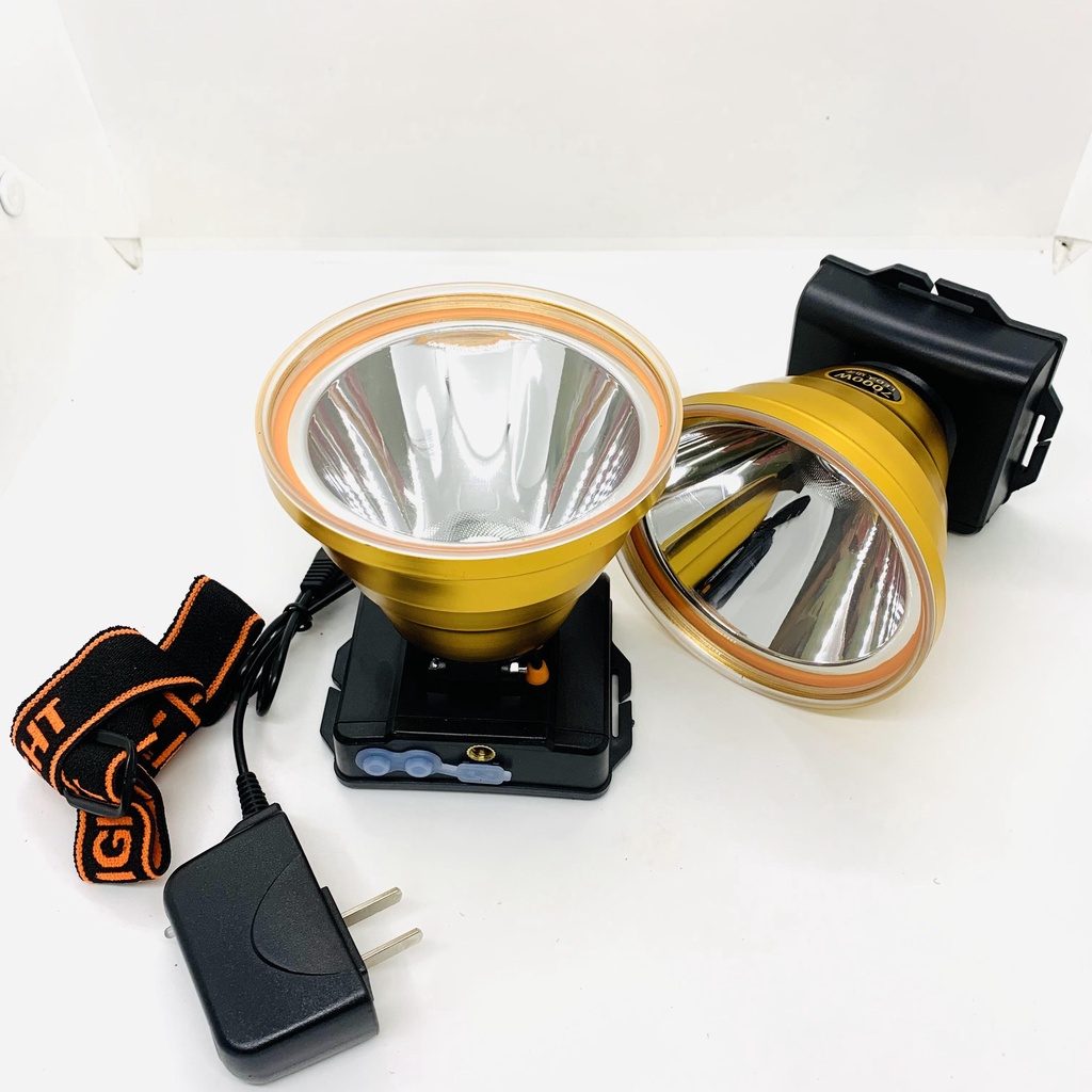 Đèn pin đội đầu siêu sáng, đèn đeo đầu Mango 5 Full sáng gom chiếu xa chóa lớn 10cm