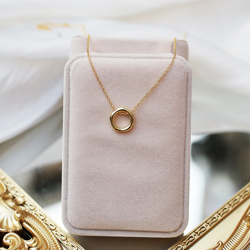 Dây Chuyền Mặt Nhẫn Đơn Giản Phong Cách Hàn Quốc Cho Nữ