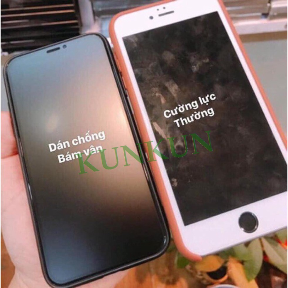 Cường lực chống vân tay iphone 7 plus 8 plus 11 pro max x xr xs max 12 pro max 13 pro max 6 6s - Full Màn AG Nhám