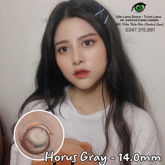 Kính áp tròng thái lan- horus gray lens