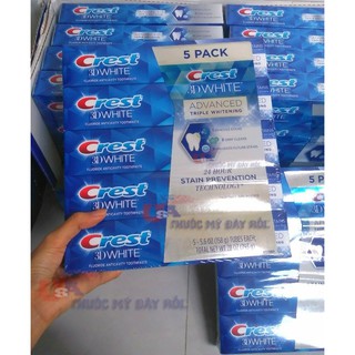 Kem đánh răng Crest 3D White Advanced Whitening 158g