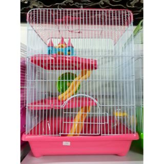 Lồng lâu đài 3 tầng cho hamster
