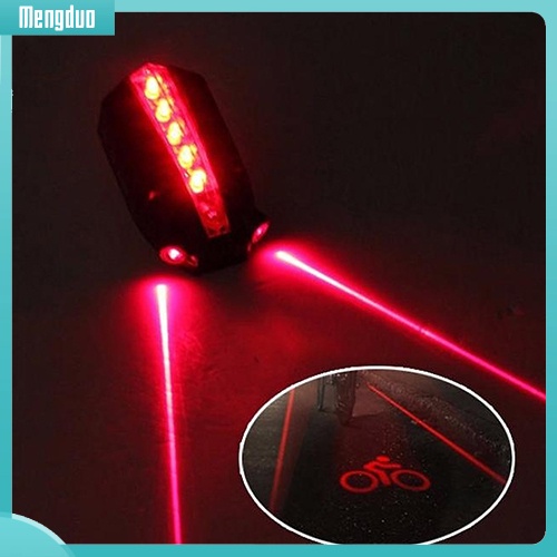 Đèn đuôi xe đạp laser 5 LED cảnh báo xi nhan chuyên dụng
