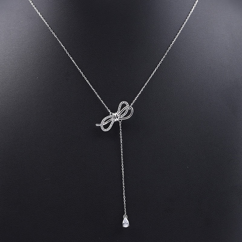 Vòng cổ dây chuyền choker kim loại mix nơ cách điệu mẫu mới hot hit CKV75 | BigBuy360 - bigbuy360.vn