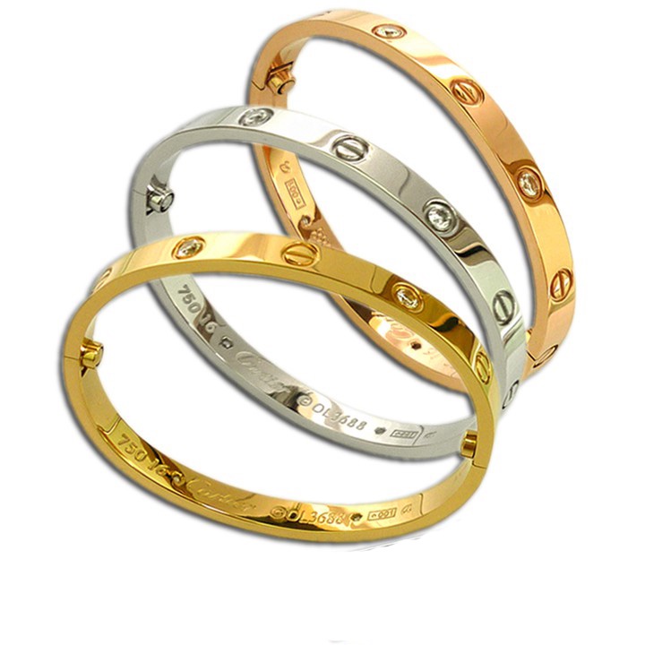 [ xả kho ] Vòng tay nam nữ hình đinh chất liệu titan VT001T