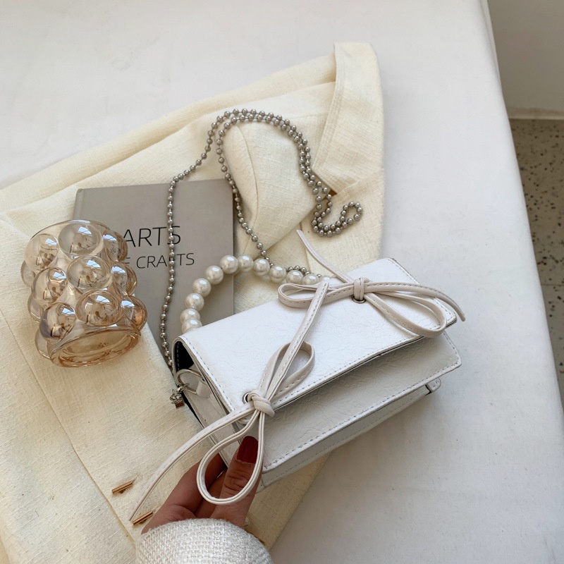 Túi đeo chéo vai IELGY đính hạt ngọc trai giả thời trang dành cho nữ