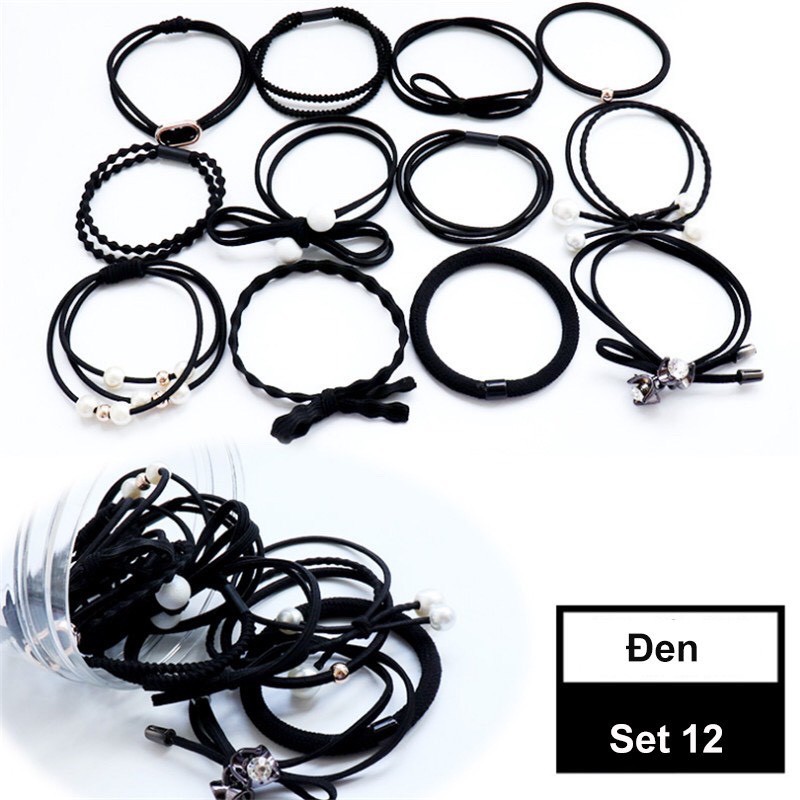 SET HỘP 12 THUN BUỘC TÓC