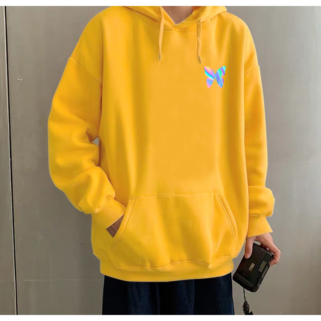 Aó khoác nỉ Hoodie phản quang Con bướm, Áo khoác nỉ nam nữ họa tiết ngực cá tính - PQ08KN | BigBuy360 - bigbuy360.vn