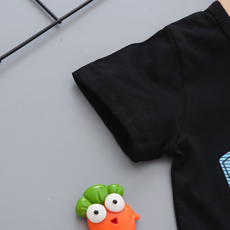 Bộ Áo Thun Tay Ngắn &amp; Quần Ngắn Dành Cho Bé Trai