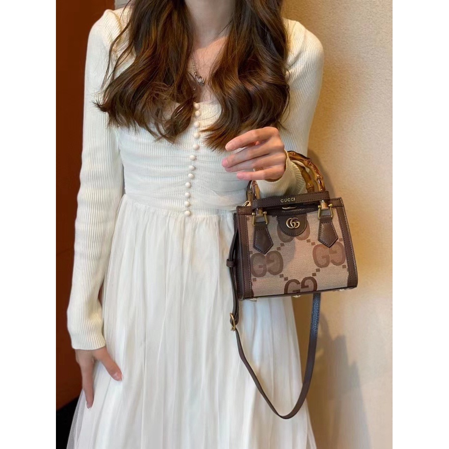 Túi Xách Thời Trang👜Gu.cci Diana Super Vip bản mini Size 22Cm