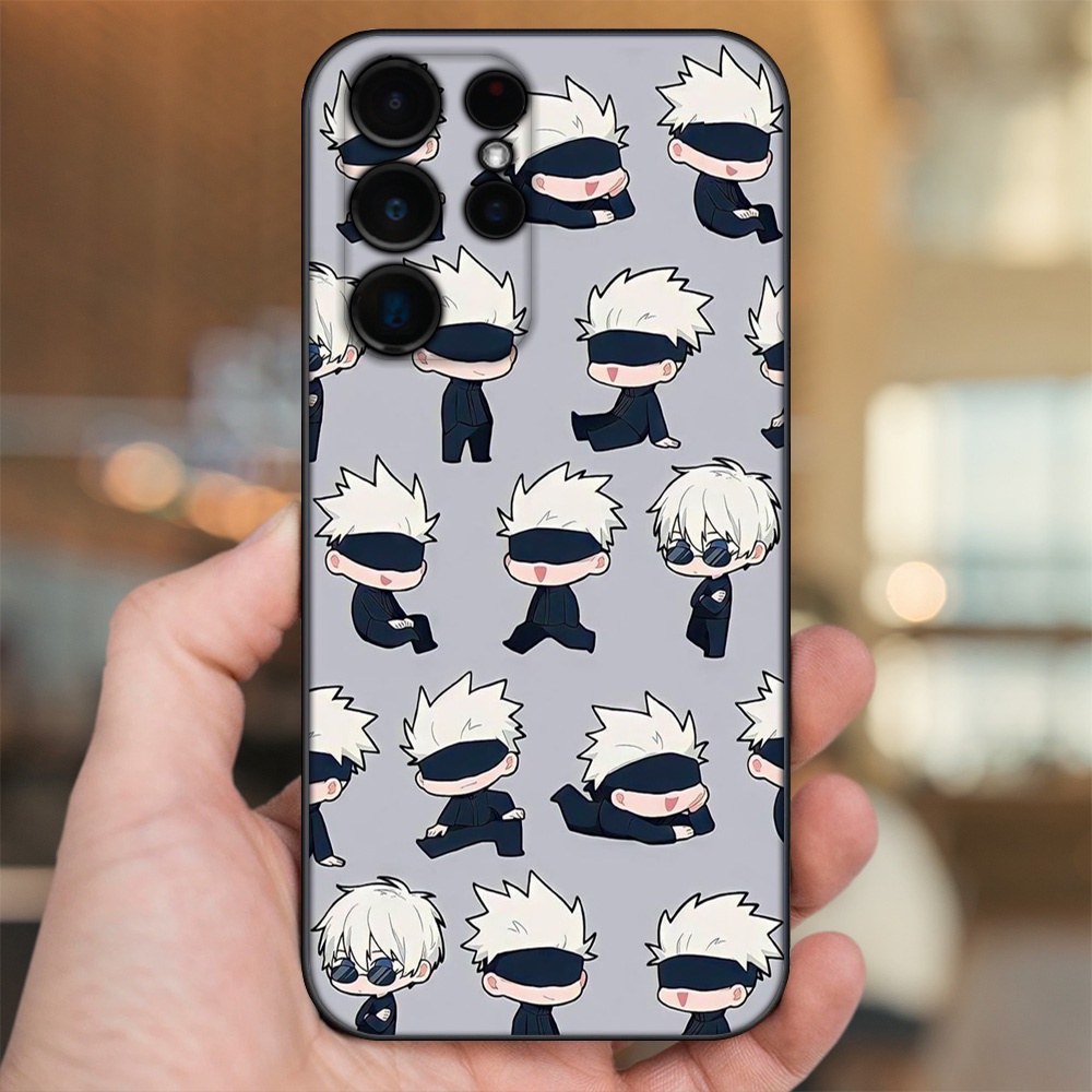 Ốp lưng Samsung S21 Ultra, S22 Ultra viền đen in hình Satoru Jujutsu Kaisen