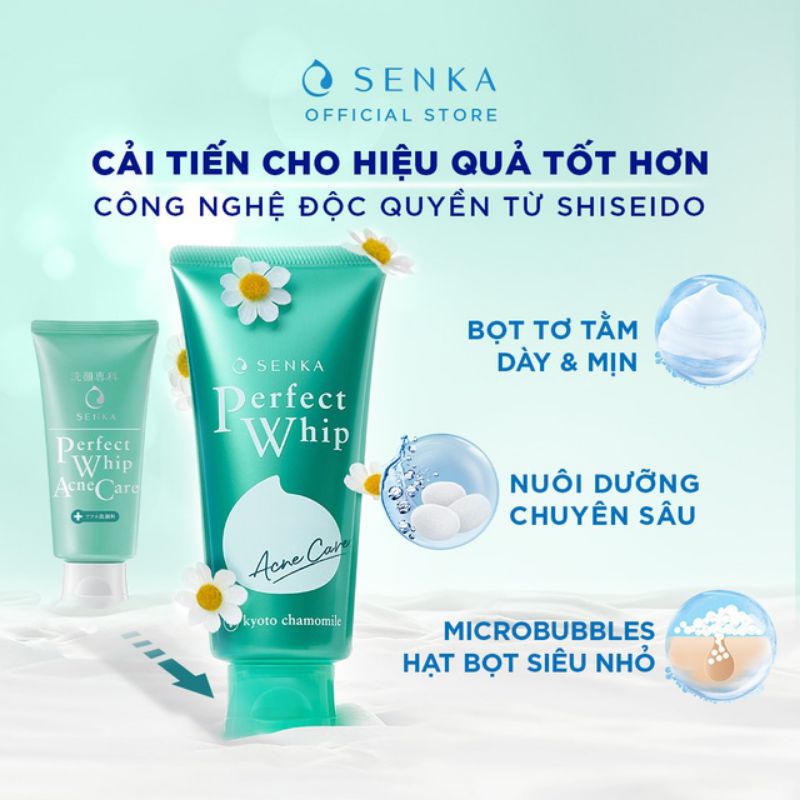 Sữa rửa mặt  Senka Perfect Whip Acne Care 50g/100g