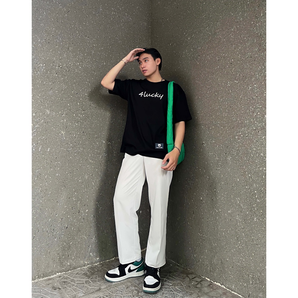 Áo thun unisex 4Lucky 6017 - form rộng oversize streetwear