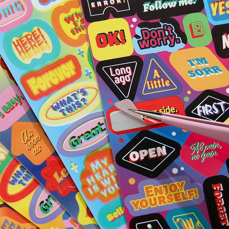 1 Tấm Sticker Dán Tường Hình Chữ Cái Tiếng Anh Đầy Màu Sắc