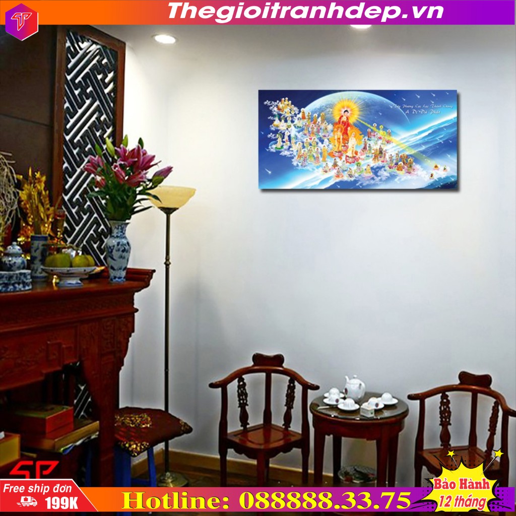 Tây Phương Tiếp Dẫn - tranh tây phương Thế Giới Tranh Đẹp 30x60  [SALE OFF]