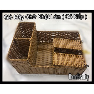 Giỏ Mây Chữ Nhật Lớn (20-30cm)