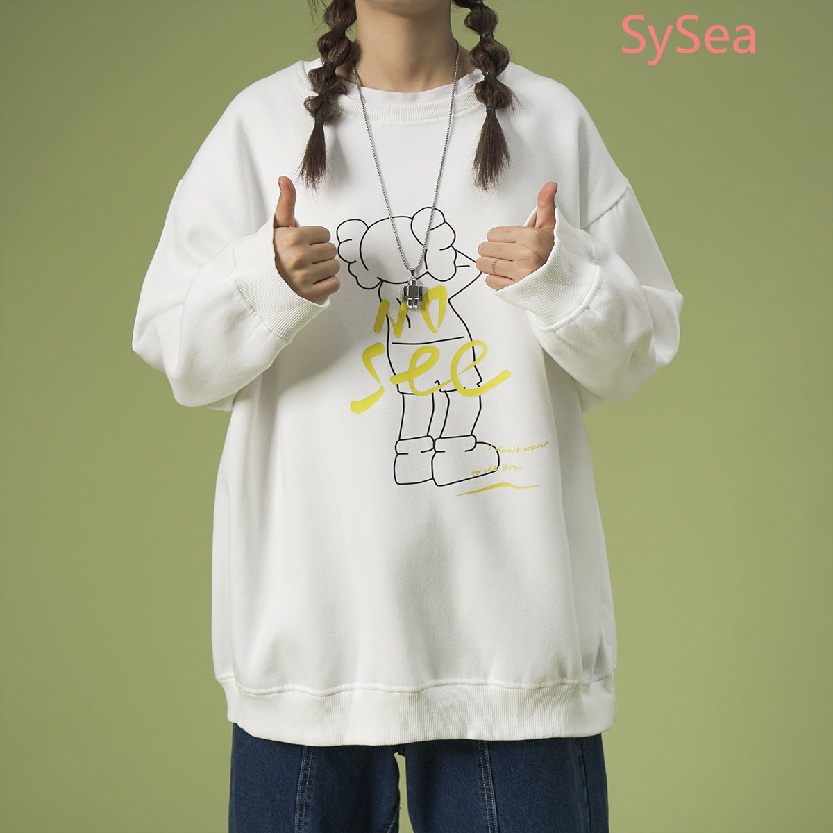 Áo Sweater Nữ Tay Dài Cổ Tròn Chất Nhung Thời Trang Mùa Thu | BigBuy360 - bigbuy360.vn