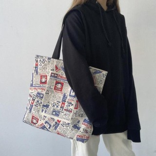 Túi vải canvas, túi tote nữ phong cách Ulzzang Hàn Quốc
