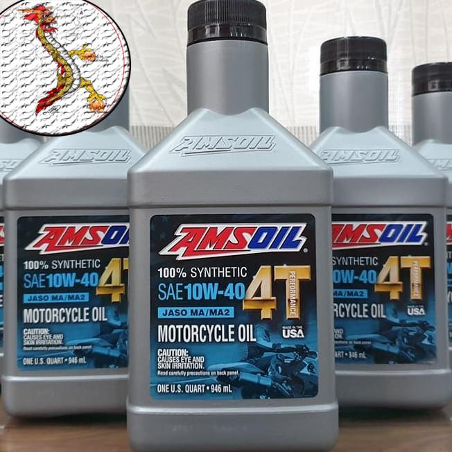 [QUẸO LỰA] Nhớt Amsoil Performance 4T 10W-40 Made in USA 946ml, nhớt Amsoil 4T đến từ Mỹ sử dụng xe số/xe côn tay