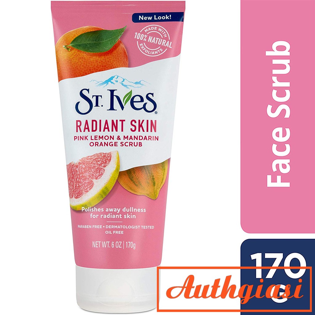 Tẩy da chết ST. Ives Mỹ Trà Xanh, Đào Mơ, Lúa Mạch, Cam Chanh và Dừa Cà Phê 170g | Thế Giới Skin Care
