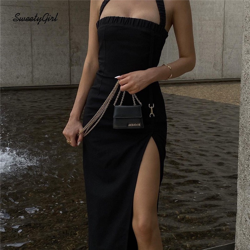 Đầm Maxi Hai Dây Màu Trơn Dáng Ôm Thời Trang 2022 Cho Nữ