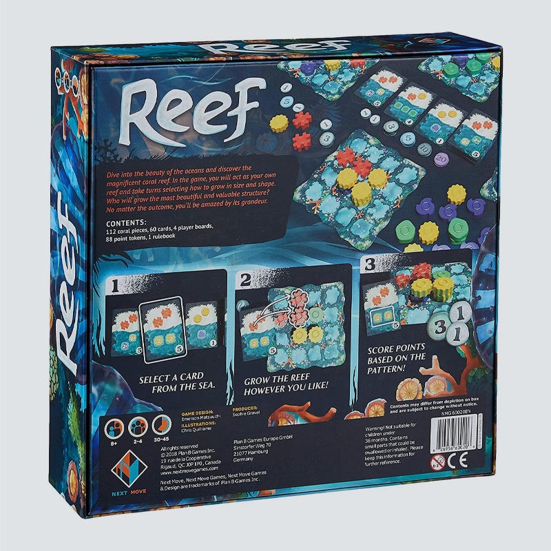 Reef Board Game  Strategy Board Game | Family Board Game for Adults and Kids | Ages 8+ |2-4 Players