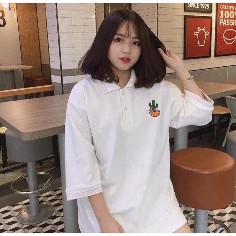 Áo thun tay lỡ POLO có cổ , form rộng giấu quần ,form 65kg đổ lại mặc đẹp nhé ! | BigBuy360 - bigbuy360.vn
