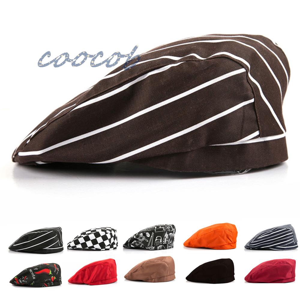 Nón beret chất liệu vải cotton dành cho nam nữ làm đầu bếp