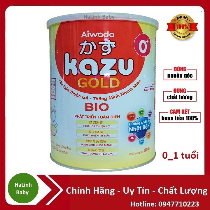 Sữa Kazu gold Bio 0+ 810g [Date 2023]