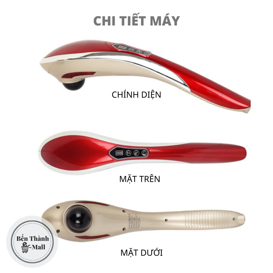 ✈️ [Freeship] Máy massage cầm tay Phantom Massager SH-106 [Bản không dây hoặc có dây] [5 đầu massage thay thế]