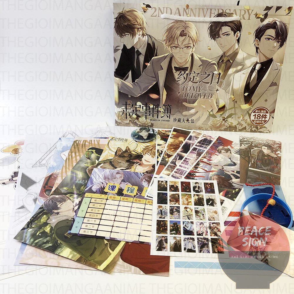 Túi quà Tears Of Themis Vị Định Sự Kiện Bộ hình chữ nhật anime chibi quà tặng độc đáo