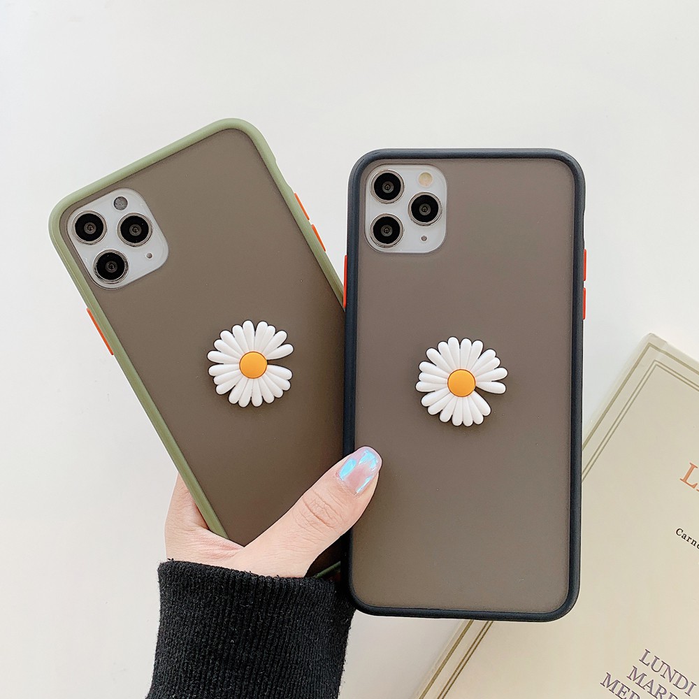 Ốp điện thoại dẻo hình hoa cúc xinh xắn cho IPHONE X XS XR XS MAX IPHONE 11 12 PRO MAX 8 7 6S 6 PLUS 5 5S 6G 7G 6P 7P IPHONE 12 MINI
