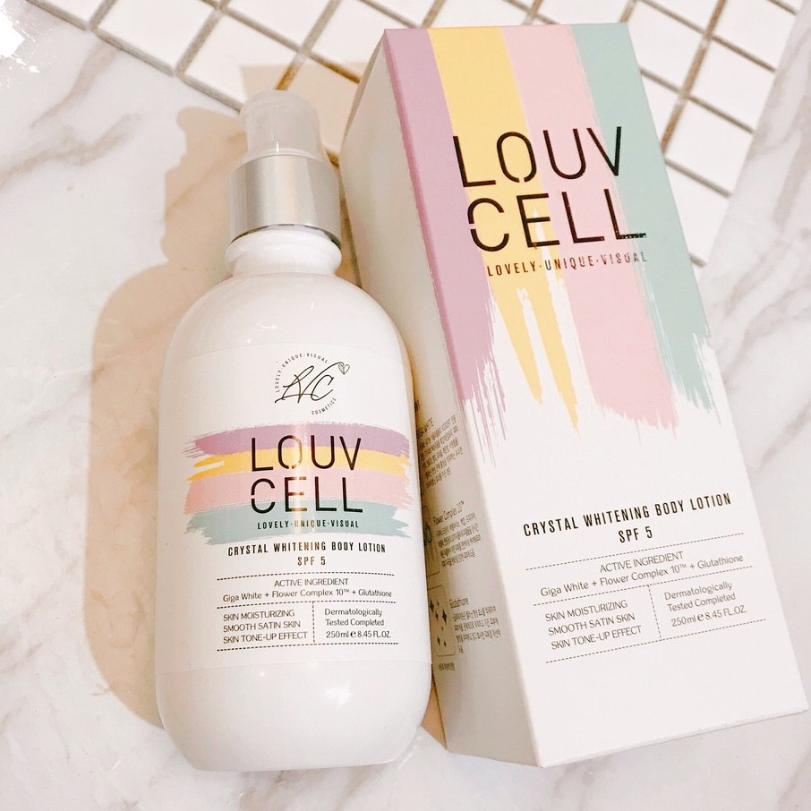 Body Lotion Dưỡng Thể Trắng Da LOUV CELL Crystal Whitening 250ml | BigBuy360 - bigbuy360.vn