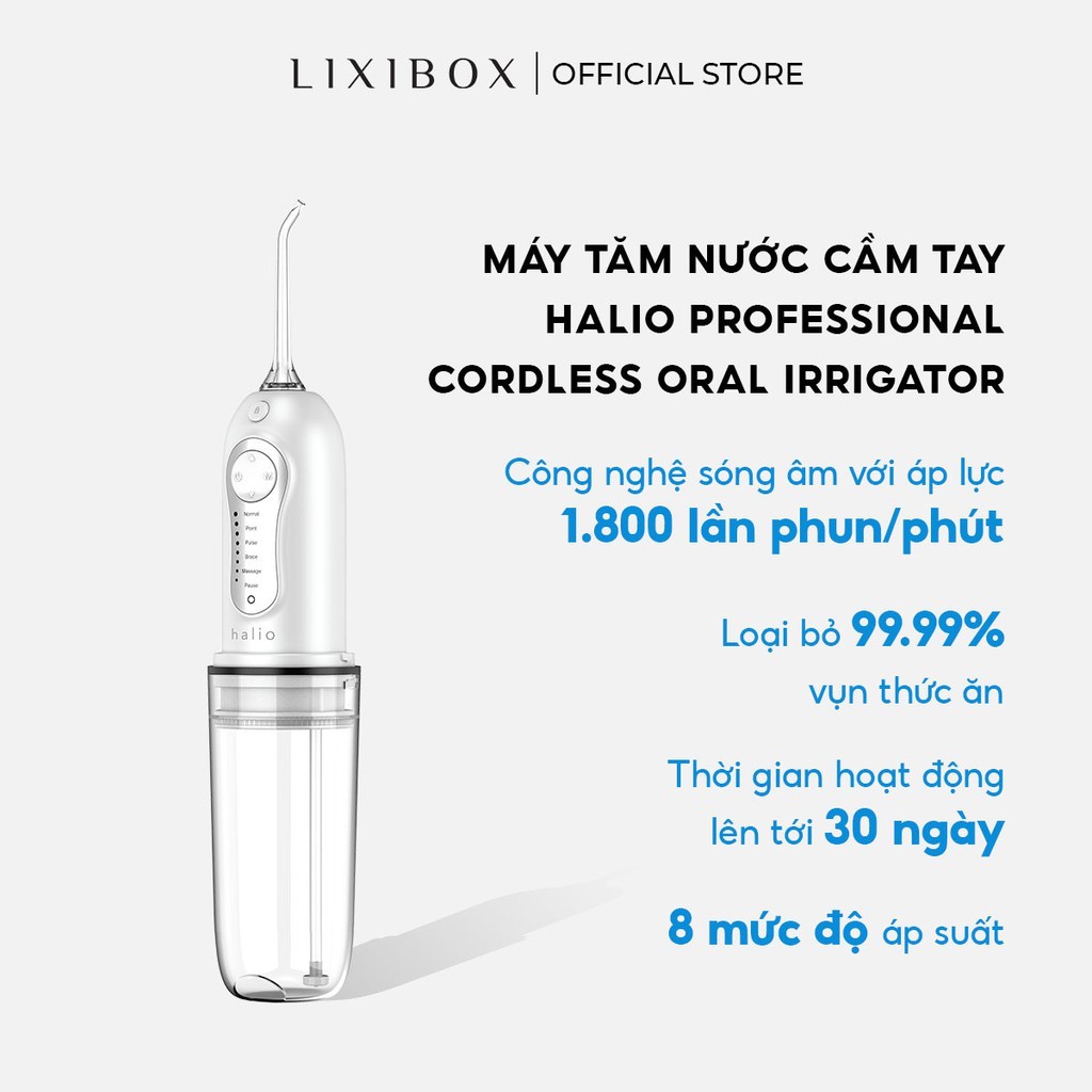 Máy tăm nước cầm tay Halio Professional Cordless Oral Irrigator