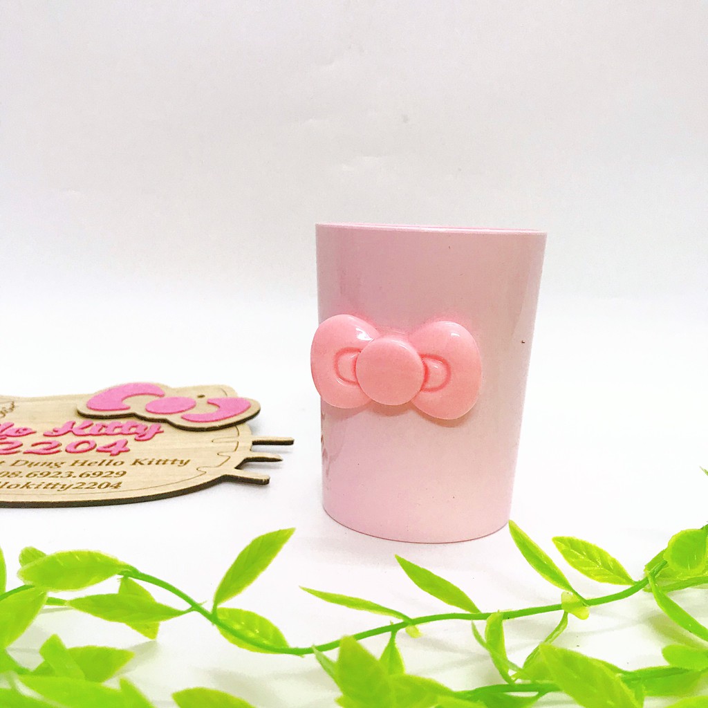 Cốc đánh răng + kệ để đồ 2 chi tiết Hello Kitty ☘☘