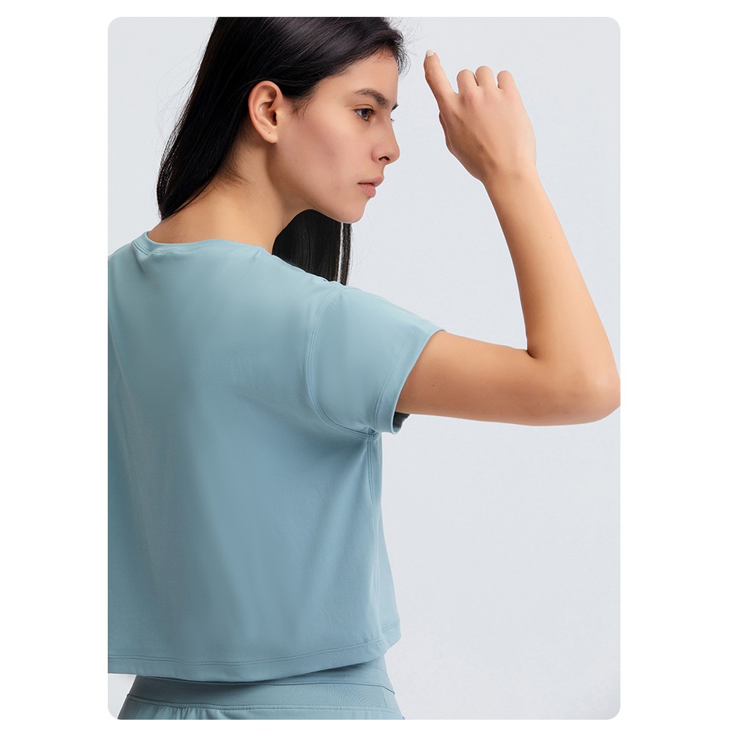 Áo tập thể thao Lululemon Cates Crop Tee - Áo tập thể thao Lulu không logo