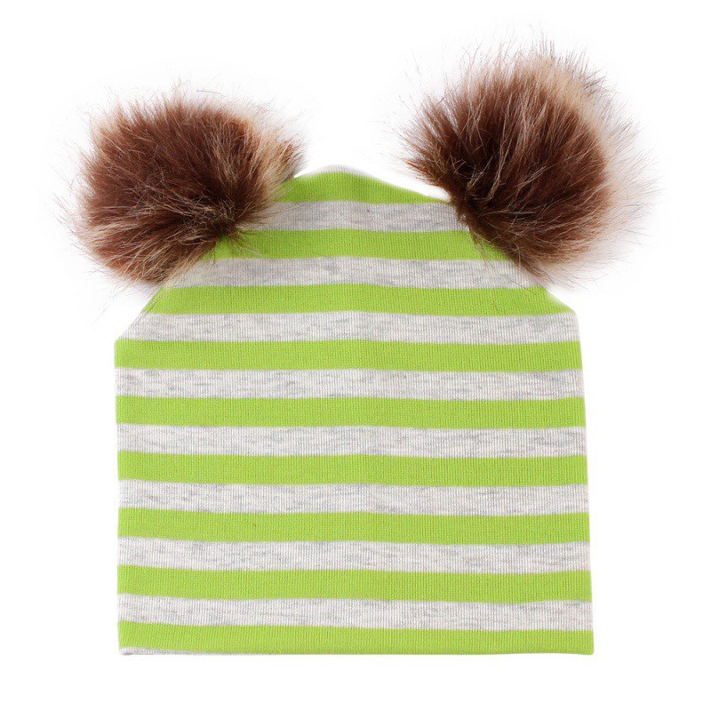 Nón Len Họa Tiết Sọc Thời Trang Cho Bé