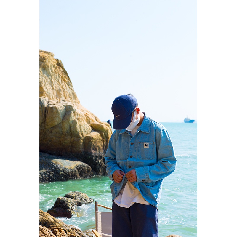 IRTH carhartt Carhart autumn and winter retro hip-hop washed denim trendy loose jacket for couples men and women 2021