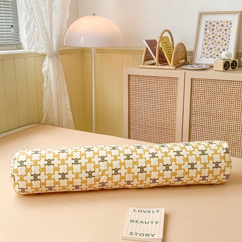 Bộ chăn ga cotton đũi họa tiết 5 món, mềm mịn chăn hè ga giường vỏ ôm vỏ gối