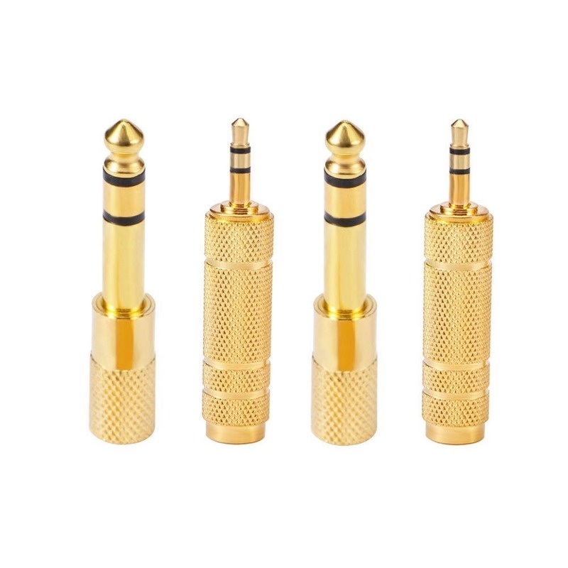 Set 4 dây cáp chuyển đổi âm thanh từ 3.5mm sang 6.5mm 6.35mm đầu đực sang Feamle 6.5 6.35 đầu cắm 3.5