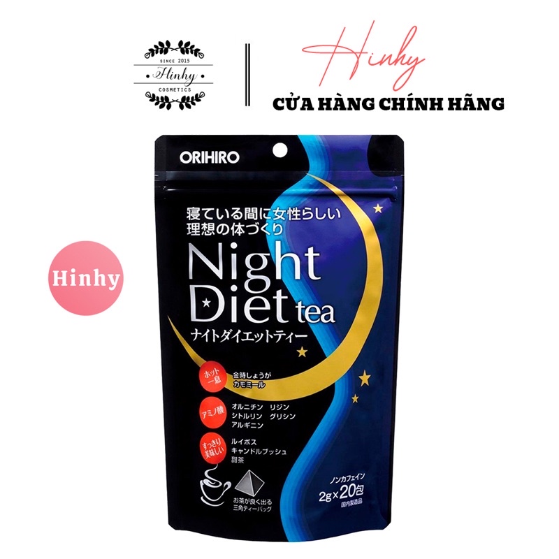 Trà Orihiro Night Diet Tea Nhật Bản (túi 20 gói)