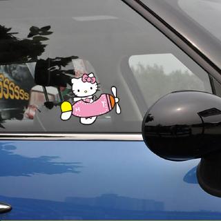 Miếng Dán Trang Trí Xe Hơi Hình Hello Kitty Dễ Thương