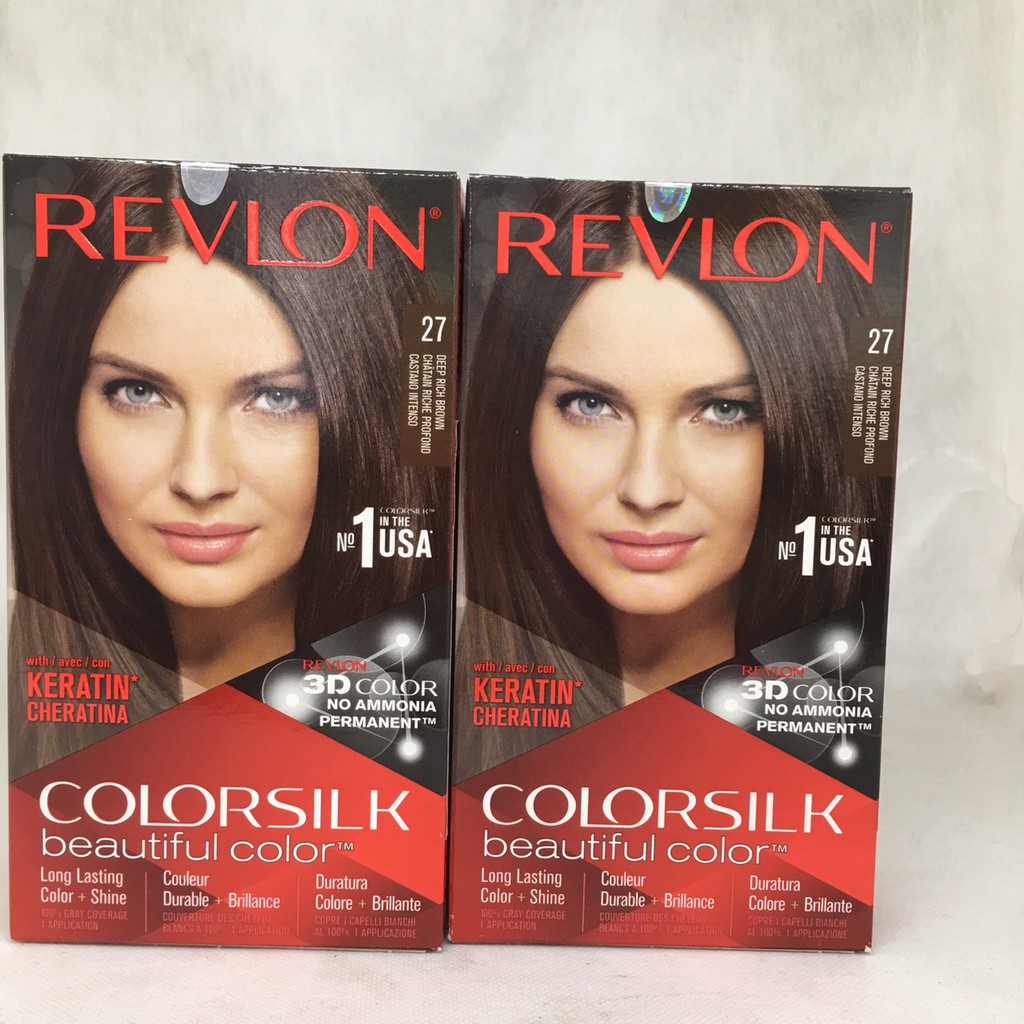 Thuốc Nhuộm Tóc Revlon Colorsilk Màu 27 Nâu Chocolate Sẫm