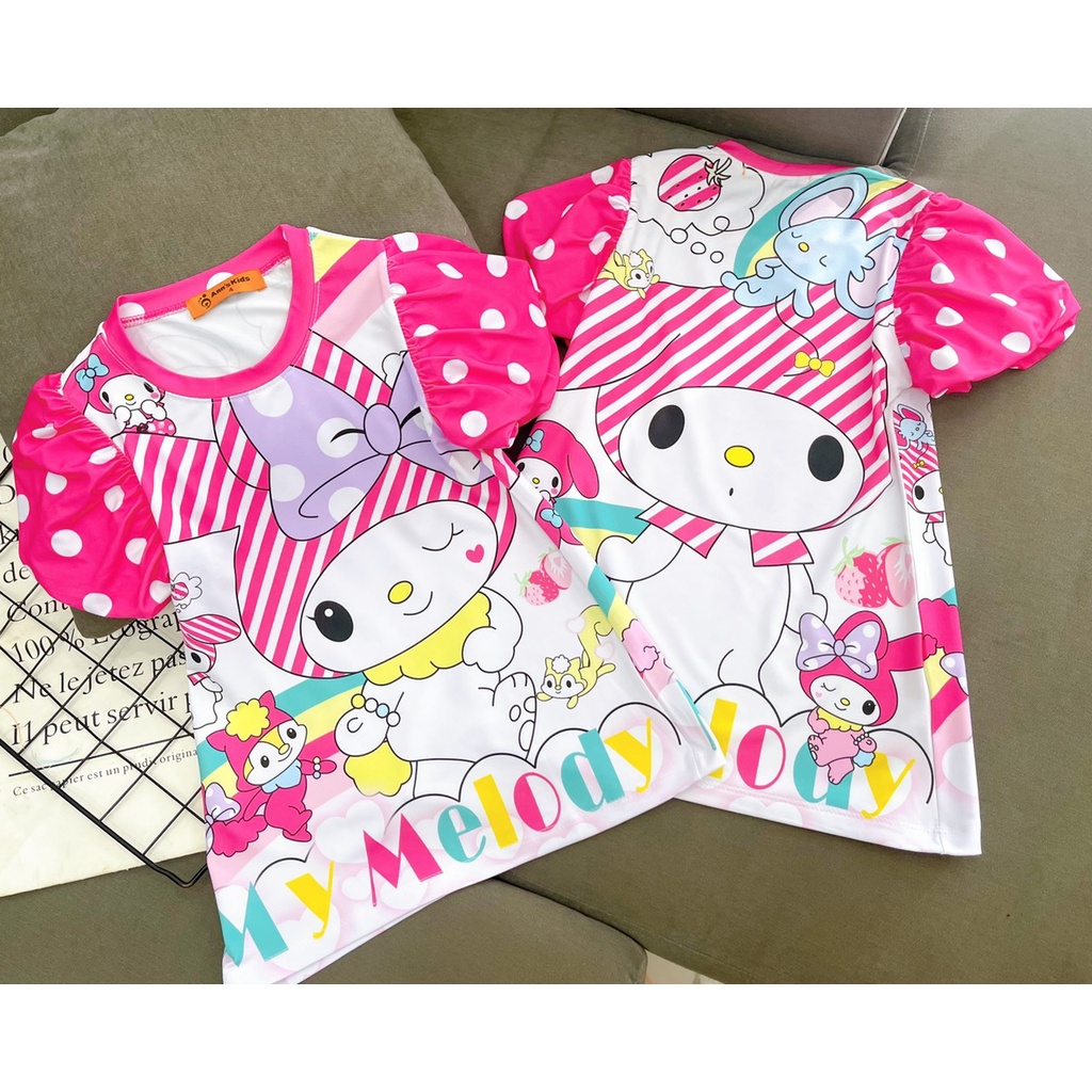 Đầm suông thun lạnh in 3D size đại cho bé gái từ 23 đến 45kg - Đầm váy bé gái - FREESHIP