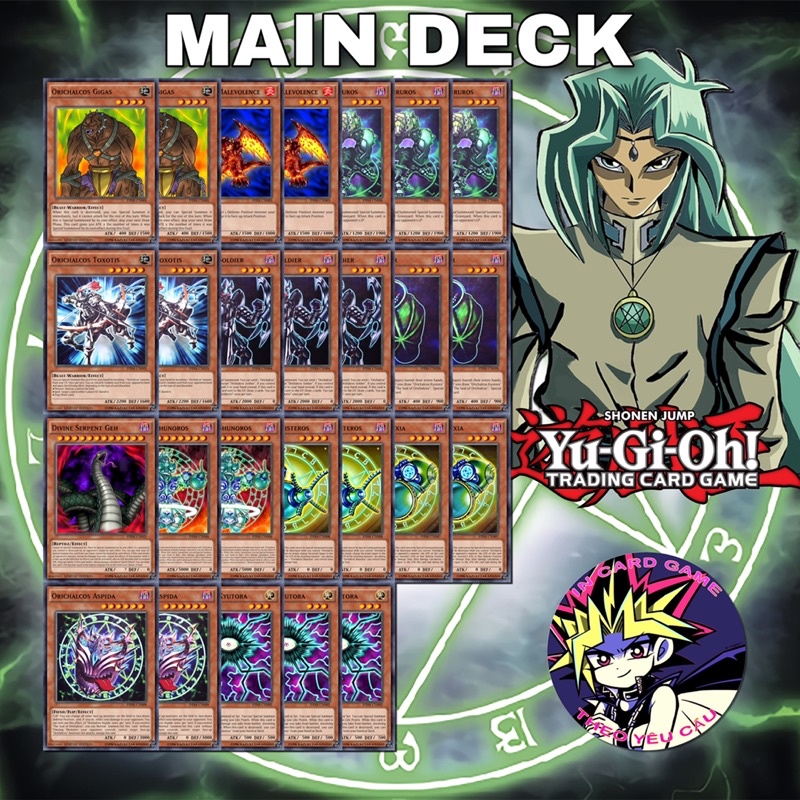 Bộ Bài Orichalcos chuẩn Anime.