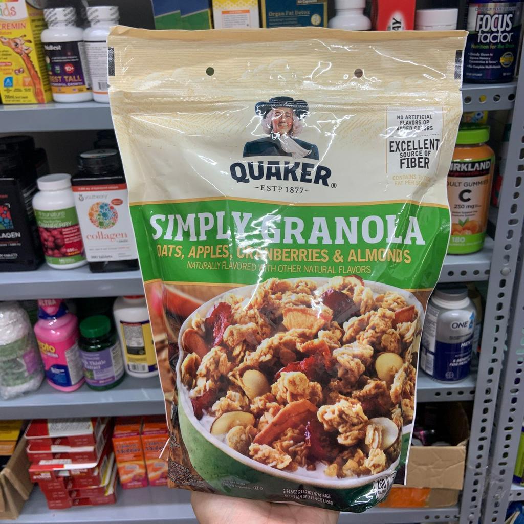 Ngũ cốc yến mạch ăn kiêng date 12/2023 Quaker Simply Granola 987gram - EDS Hàng Mỹ