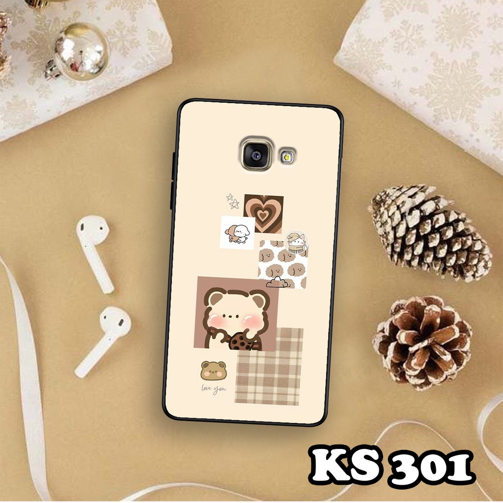 Ốp lưng Samsung A7 2017 - Samsung A5 2017 - Samsung A3 2017 - Ốp in hình Gấu&amp;Thỏ siêu xinh - Lưng nhám viền TPU