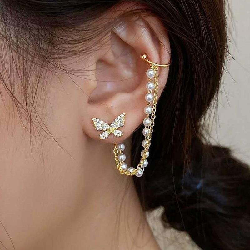 Bông Tai Kim Loại Hình Bướm Dễ Thương Cho Nữ