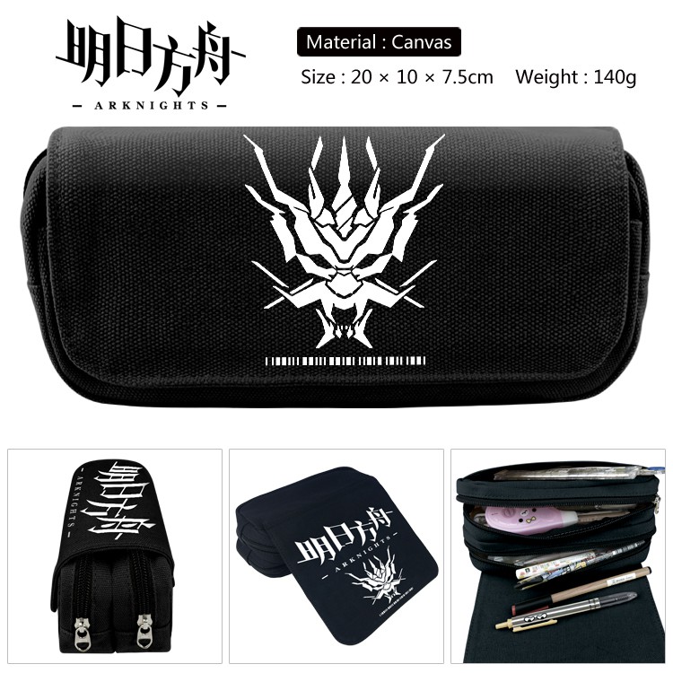 Arknights Exquisite Cartoon Canvas Pencil Case Boys and Girls School Supplies Wallet Gifts