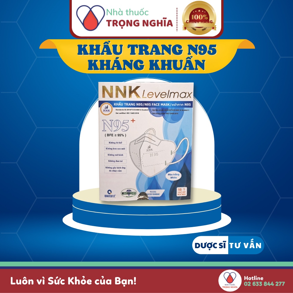 Khẩu trang kháng khuẩn N95 NNK hộp 10 cái